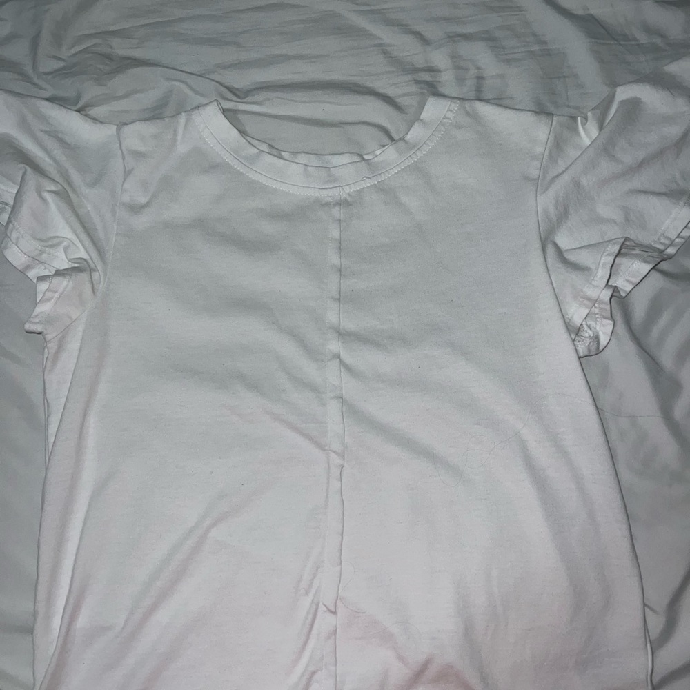 Art Class White Tee with Butterfly sleeves